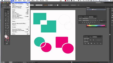 Adobe Illustrator Pathfinder és Shape Builder eszközök