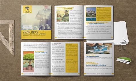 InDesign sablon példa: hírlevél elrendezés segédvonalakkal és fejléc elemekkel