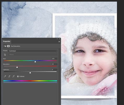 Hue/Saturation korrekciós réteg beállításai