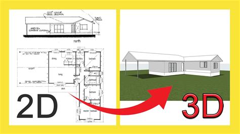 Archicad 2D és 3D nézet összehasonlítás