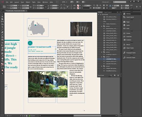 Adobe InDesign Információ panel