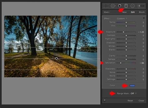 Lightroom Range Mask használata