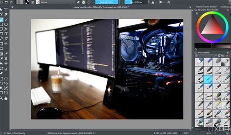GIMP és Krita felülete