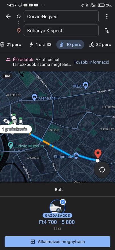 Példa panorámafotó a Google Maps-en
