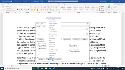 A Keresés és csere párbeszédpanel Szöveg lapja