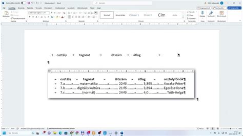 InDesign tabulátorok beállítása