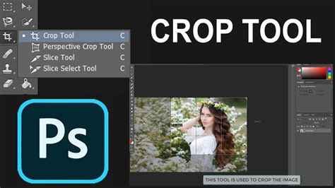 Photoshop Crop Tool felület