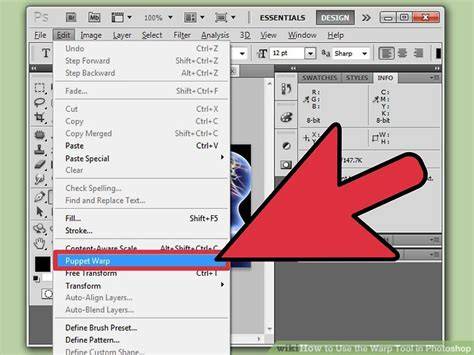 Photoshop Warp Text Tool példa