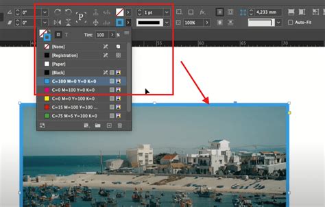 InDesign rétegek panel vizuális ábrázolása