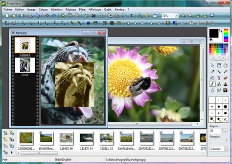 PhotoFiltre 7 felület