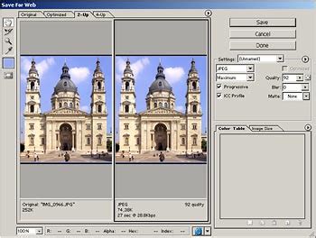 A mentés párbeszédablak a Photoshopban
