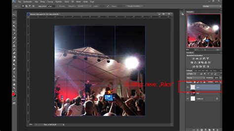 Photoshop oktatóvideó felület