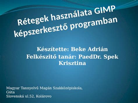 Rétegek használata képszerkesztésben