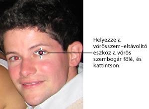 A Vörös szem eszköz helye az Eszköztárban