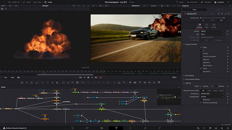DaVinci Resolve színkorrekciós felület
