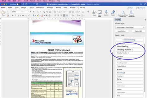 InDesign zöld igazítási segédvonal