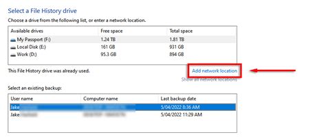 Windows Fájlelőzmények