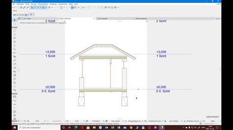 Archicad metszet mélység beállításai