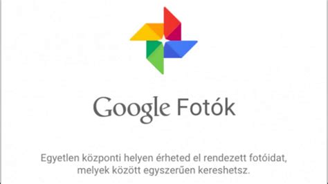 Google Fotók alkalmazás felülete