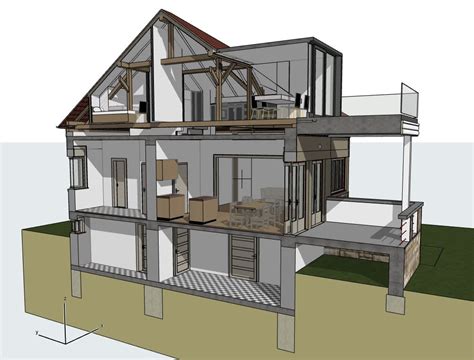 ARCHICAD 3D modell falak