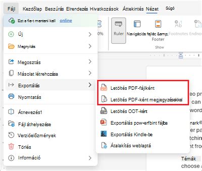 Kollázs exportálása PDF-ként