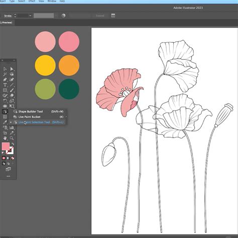Adobe Illustrator Live Paint eszköz