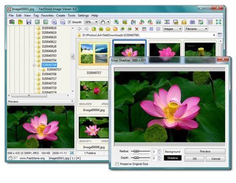 Faststone Image Viewer felület