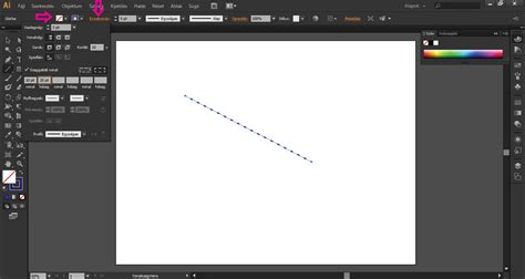 Szaggatott vonal beállításai az Illustratorban