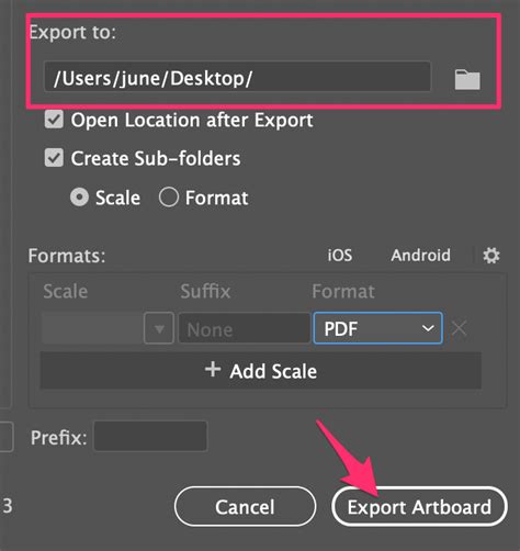 Adobe Illustrator PDF export beállítások