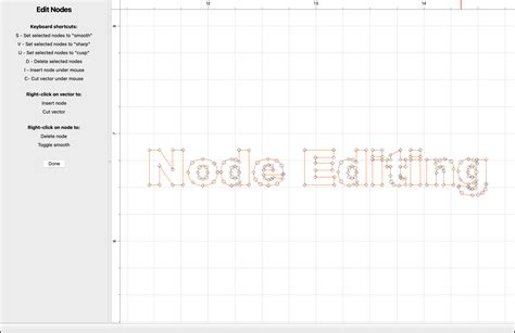 CorelDRAW Node Edit eszköz