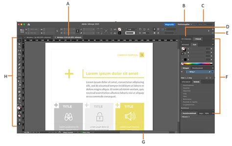 InDesign dokumentum beállítások ablak