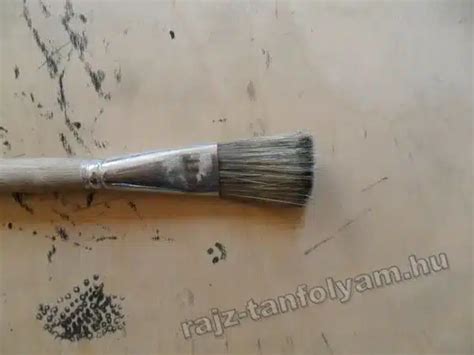 száraz ecset technika rajz