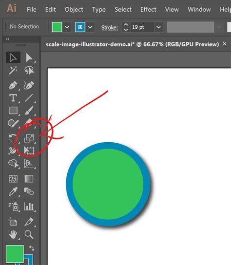 Adobe Illustrator Scale párbeszédpanel