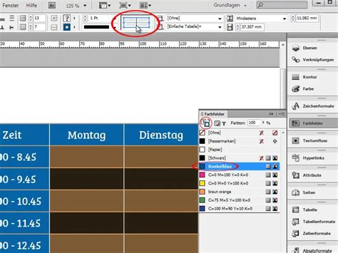 Adobe InDesign táblázat készítése