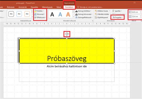 Szöveg elhelyezése alakzaton belül
