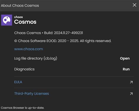 Chaos Cosmos Browser és anyagok alkalmazása