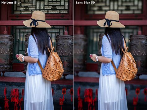 Lightroom Lens Blur effect example