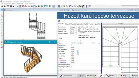 ARCHICAD lépcső szerkesztő mód