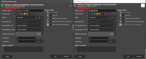 GIMP réteg átláthatósági beállítások