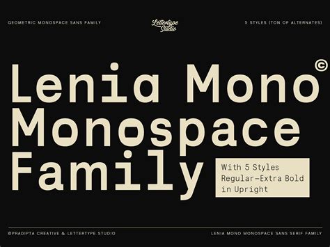 Lenia Mono DEMO by Lettertype Studio