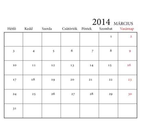 Naptár rács Photoshop sablon