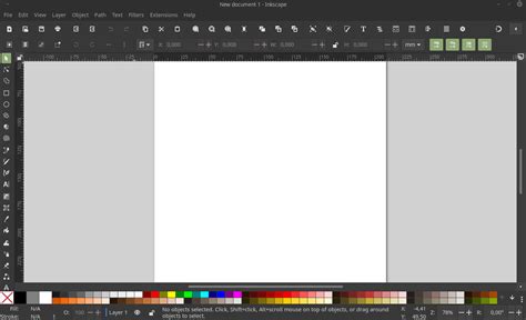 Ablak az Inkscape programban, kiemelve a segédeszközöket
