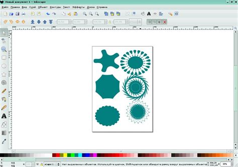 Infografika az Inkscape felhasználói felületének főbb elemeiről