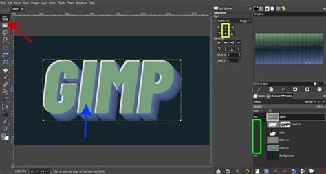 GIMP 3D golyó példa