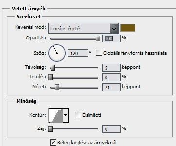 Vetett árnyék effektus GIMP-ben