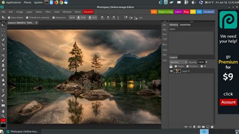Photopea online szerkesztő