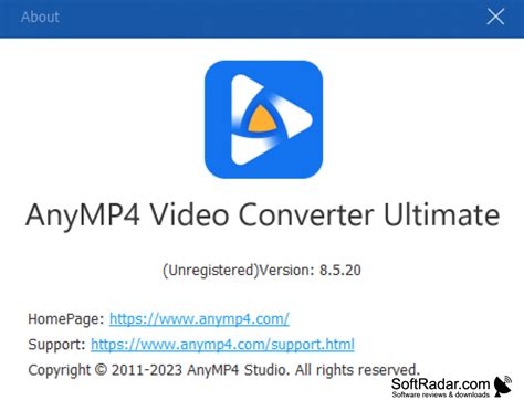 AnyMP4 Video Converter Ultimate felület