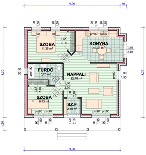 Archicad helyiség alaprajzon