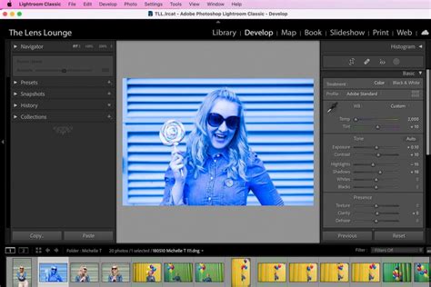 Lightroom átmenetes szűrő felület