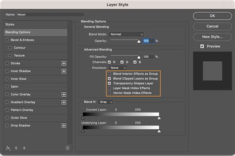 Photoshop Opacity csúszka